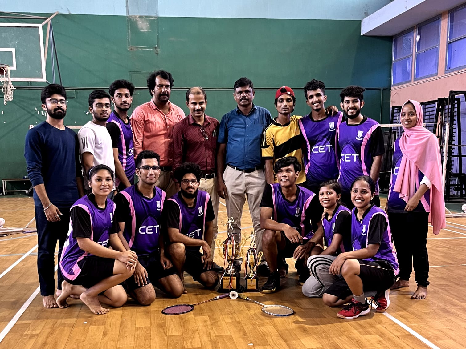 Men's team won the title & women's team got the 2nd Runner-up position in the "APJAKTU: A Zone Badminton Championship 2022-23" for CET!